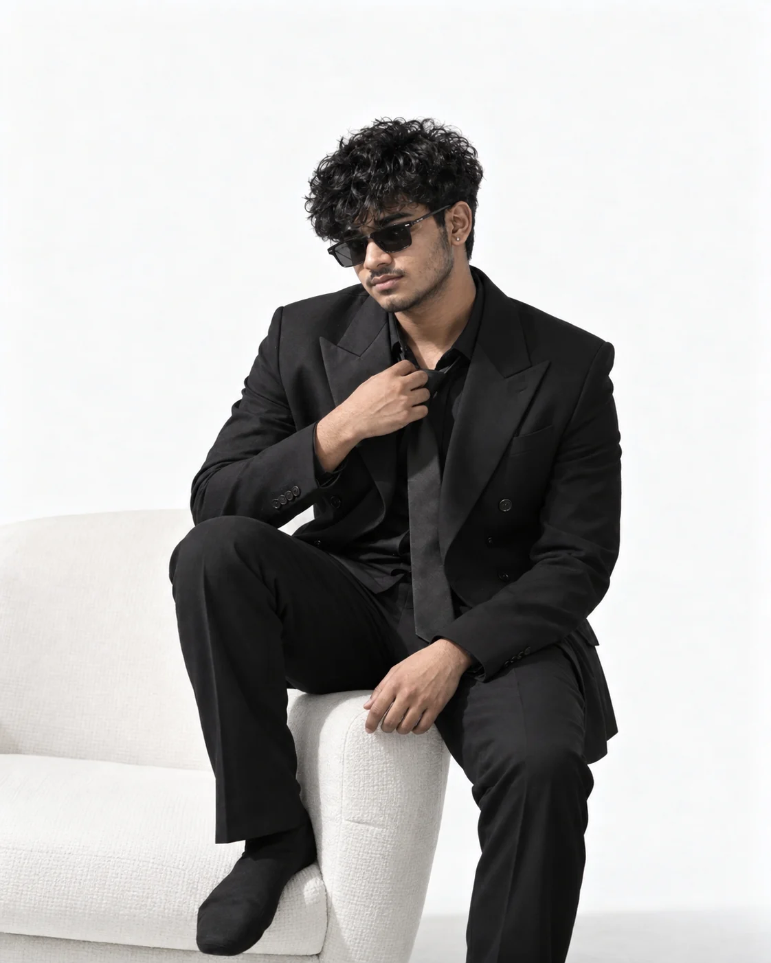 Gautham, Finance head, in a black suit